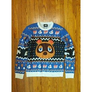 Animal Crossing Tom Nook Ugly Christmas Sweater Geeknet Size Adult XL Nintendo